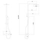 ABBER Душевая стойка Daheim AF8260L с термостатом без излива, хром AF8260L