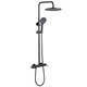 ABBER Душевая стойка Emotion AF8816BL с изливом, черный матовый AF8816BL