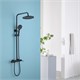 ABBER Душевая стойка Emotion AF8816BL с изливом, черный матовый AF8816BL