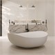 ABBER Ванна из искусственного камня Stein AS9639 белая матовая AS9639