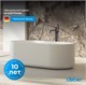 ABBER Ванна из искусственного камня Stein AS9607 белая матовая AS9607