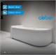 ABBER Акриловая ванна AB9412-1.7 R белая AB9412-1.7 R
