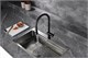 AQUAme AQM9901MB  Cucina Смеситель для кухни с выдвижным U-образным изливом,черный матовый AQM9901MB