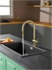 AQUAme AQM9901BG  Cucina  Смеситель для кухни с выдвижным U-образным изливом, золото шлифованное AQM9901BG