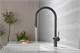 AQUAme AQM9901GM  Cucina  Смеситель для кухни с выдвижным U-образным изливом, металл AQM9901GM