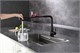 AQUAme AQM9902MB  Cucina  Смеситель для кухни с выдвижным L-образным изливом, черный матовый AQM9902MB