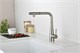 AQUAme AQM9902BN  Cucina  Смеситель для кухни с выдвижным L-образным изливом, никель шлифованный AQM9902BN