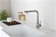 AQUAme AQM9902BN  Cucina  Смеситель для кухни с выдвижным L-образным изливом, никель шлифованный AQM9902BN