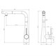 AQUAme AQM9902BG  Cucina  Смеситель для кухни с выдвижным L-образным изливом,  золото шлифованное AQM9902BG