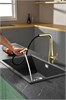AQUAme AQM9902BG  Cucina  Смеситель для кухни с выдвижным L-образным изливом,  золото шлифованное AQM9902BG