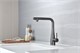 AQUAme AQM9902GM  Cucina  Смеситель для кухни с выдвижным L-образным изливом, металл AQM9902GM