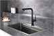 AQUAme AQM9903MB  Cucina Смеситель для кухни  с выдвижным L-образным изливом, с подключением к фильтру с питьевой водой, черный матовый AQM9903MB