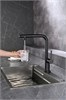 AQUAme AQM9903MB  Cucina Смеситель для кухни  с выдвижным L-образным изливом, с подключением к фильтру с питьевой водой, черный матовый AQM9903MB