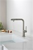 AQUAme AQM9903BN  Cucina Смеситель для кухни  с выдвижным L-образным изливом, с подключением к фильтру с питьевой водой, никель шлифованный AQM9903BN