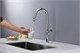 AQUAme AQM9905CR  Cucina  Смеситель для кухни с выдвижным U-образным изливом,  с подключением к фильтру с питьевой водой, хром AQM9905CR