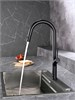 AQUAme AQM9905MB  Cucina  Смеситель для кухни с выдвижным U-образным изливом,  с подключением к фильтру с питьевой водой,  черный матовый AQM9905MB