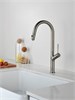 AQUAme AQM9905BN   Cucina  Смеситель для кухни с выдвижным U-образным изливом,  с подключением к фильтру с питьевой водой, никель шлифованный AQM9905BN