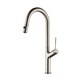 AQUAme AQM9905BN   Cucina  Смеситель для кухни с выдвижным U-образным изливом,  с подключением к фильтру с питьевой водой, никель шлифованный AQM9905BN