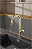 AQUAme AQM9905BG  Cucina  Смеситель для кухни с выдвижным U-образным изливом,  с подключением к фильтру с питьевой водой, золото шлифованное AQM9905BG
