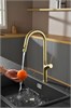 AQUAme AQM9905BG  Cucina  Смеситель для кухни с выдвижным U-образным изливом,  с подключением к фильтру с питьевой водой, золото шлифованное AQM9905BG