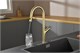 AQUAme AQM9905BG  Cucina  Смеситель для кухни с выдвижным U-образным изливом,  с подключением к фильтру с питьевой водой, золото шлифованное AQM9905BG