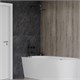 AQUAme AQM8408MB Набор для комплектации ванны с изливом, верхним и ручным душем, матовый черный AQM8408MB