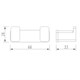 AQUAme AQM7302CR  Tivoli  Крючок двойной латунный, хром AQM7302CR