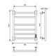 VECONI Полотенцесушитель электрический Barro-B, 50/60, хром B6050CH-B