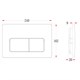 VECONI Кнопка смыва FLUSH V5, FLV5-W, 240х162х9, пластик, белый глянец FLV5-W