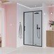 VECONI Душевая дверь Evo 100 B, 1700x1950, черный матовый, стекло прозрачное E1-B-170-01-C9