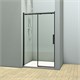 VECONI Душевая дверь раздвижная Vianno VN-70B, 1300x1950, черный, стекло прозрачное VN70B-130-01-C4