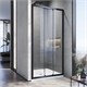 VECONI Душевая дверь раздвижная Vianno VN-28B, 1100x1950, Черный матовый, стекло прозрачное VN28B-110-01-C8