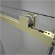 VECONI Душевая дверь раздвижная Vianno VN-75G, 1500x2000, золото брашинг, стекло прозрачное VN75G-150-01-C4