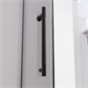 VECONI Душевая дверь распашная  Premium Alassio B, 1300х2000, черный матовый, стекло прозрачное осветленное AL-130-00-B-C4