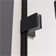 VECONI Душевая дверь распашная  Premium Alassio B, 1300х2000, черный матовый, стекло прозрачное осветленное AL-130-00-B-C4