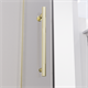 VECONI Душевая дверь распашная  Premium Alassio G, 1300х2000, брашированное золото, стекло прозрачное осветленное AL-130-00-G-C4