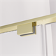 VECONI Душевая дверь распашная  Premium Alassio G, 1300х2000, брашированное золото, стекло прозрачное осветленное AL-130-00-G-C4