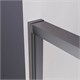 VECONI Душевая дверь раздвижная Premium Prato 300 GR-L, 1100х2000, графит брашированный, стекло прозрачное PR3/L-110-01-GR-C4