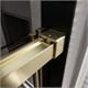 VECONI Душевая дверь Premium Trento PTD-40G, 1200х2000, брашированное золото, стекло прозрачное PTD40-G-120-01-C4