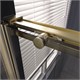 VECONI Душевая дверь Premium Trento PTD-40G, 1200х2000, брашированное золото, стекло прозрачное PTD40-G-120-01-C4
