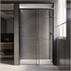 VECONI Душевая дверь Premium Trento PTD-40GR, 1500х2000, брашированный графит, стекло прозрачное PTD40-GR-150-01-C4