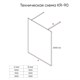 VECONI Душевая перегородка Korato KR-90F, 1100x2000, хром, рифленое осветлённое KR90F-110-08-C4