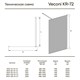 VECONI Душевая перегородка Korato KR-72, 800x2000, хром, стекло прозрачное KR72-80-01-C8