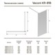 VECONI Душевая перегородка Korato KR-81, 1100x2000, хром, стекло прозрачное KR81-110-01-C8