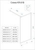 VECONI Душевая перегородка Korato KR-81, 1100x2000, хром, стекло прозрачное KR81-110-01-C8