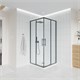 VECONI Душевой угол прямоугольный, двери раздвижные  Evo 300 GR, 1200х800x1950, графит брашинг, прозрачное стекло E3-GR-12080-01-C9