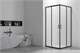 VECONI Душевой угол квадратный, двери раздвижные Rovigo RV-101B, 800x800x1900, черный, стекло прозрачное RV101B-80-01-C4