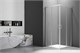 VECONI Душевой угол квадратный, двери раздвижные Rovigo RV-101, 900x900x1900, хром, стекло прозрачное RV101-90-01-C4