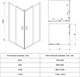 VECONI Душевой угол квадратный, двери раздвижные Rovigo RV-13, 900x900x1950, черный, стекло прозрачное RV13-90-01-C5