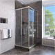 VECONI Душевой угол квадратный, двери раздвижные Rovigo RV-113, 800x800x1850, хром, стекло прозрачное RV113-80-01-C4